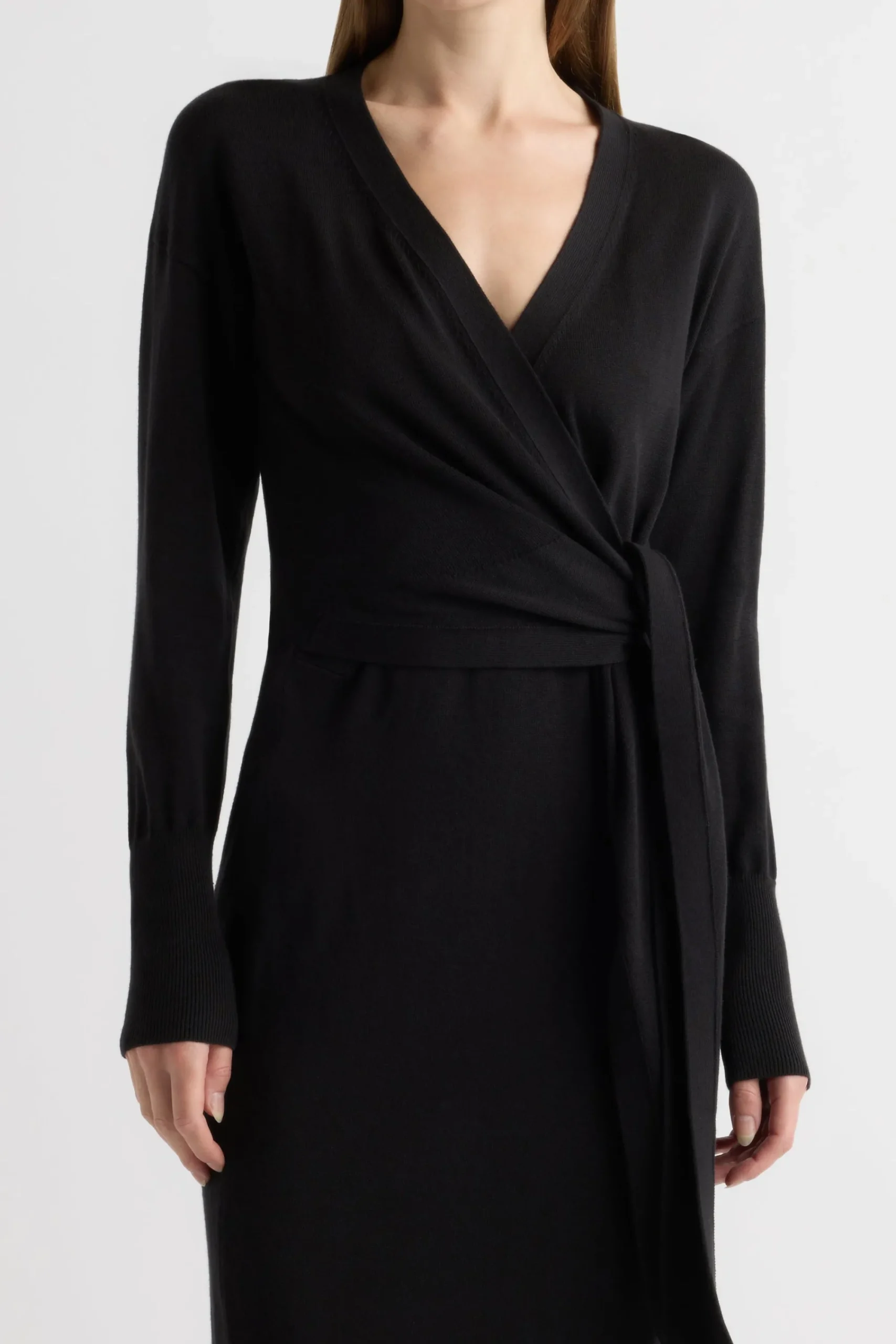 Brilliant Wise Corporation Limited Linden Front-Wrap Sweater Dress< Dresses