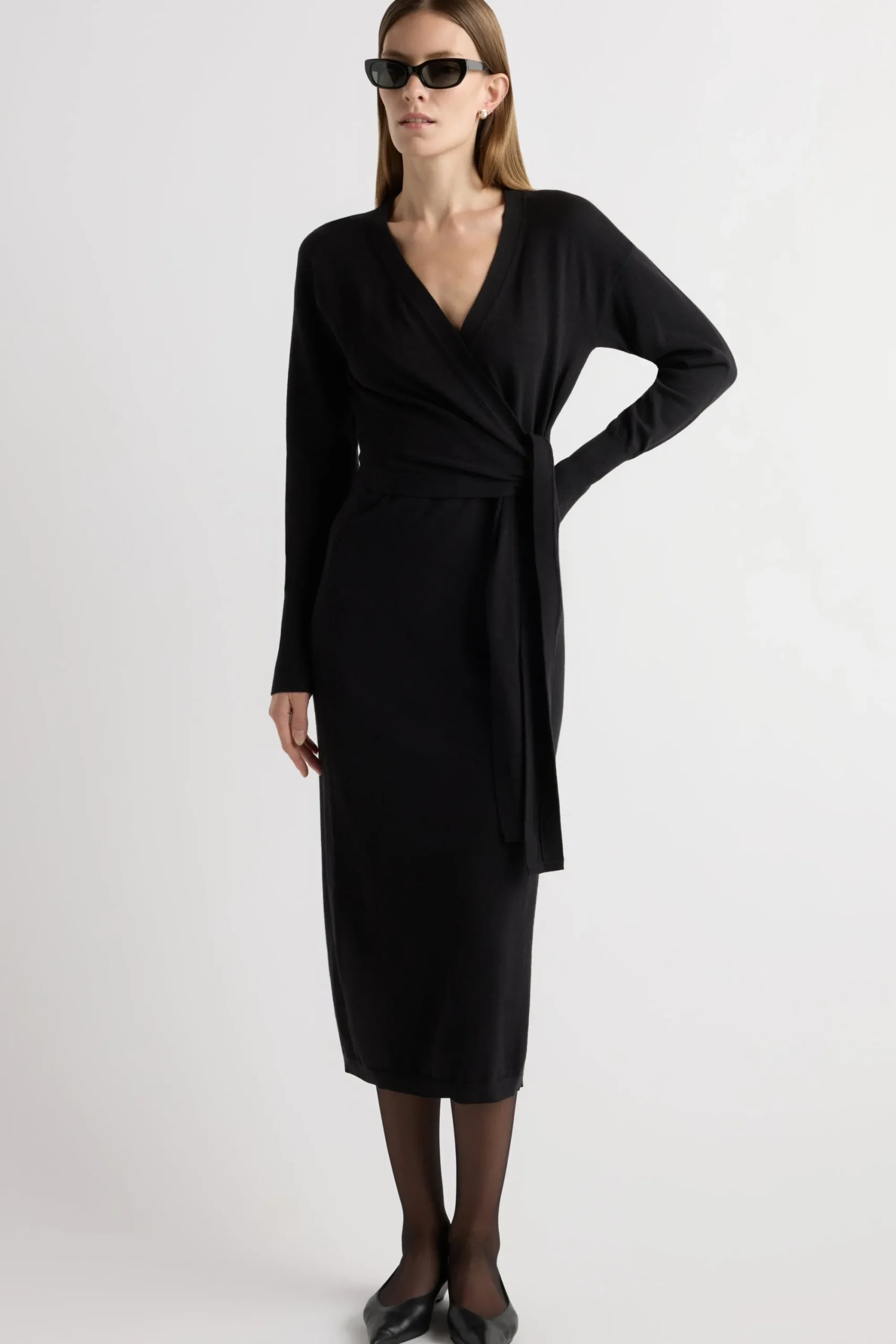 Brilliant Wise Corporation Limited Linden Front-Wrap Sweater Dress< Dresses