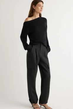 Hua Jia Lynda Tailored Utility Pant< Pants