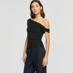 Asia Consultancy Co., Ltd Mai Asymmetric Off-Shoulder Tee< Tees|Tops