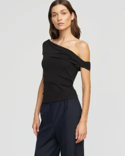 Asia Consultancy Co., Ltd Mai Asymmetric Off-Shoulder Tee< Tees|Tops