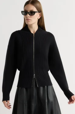 Brilliant Wise Corporation Limited Manning Organic Cotton-Wool Zip Cardigan< Sweaters