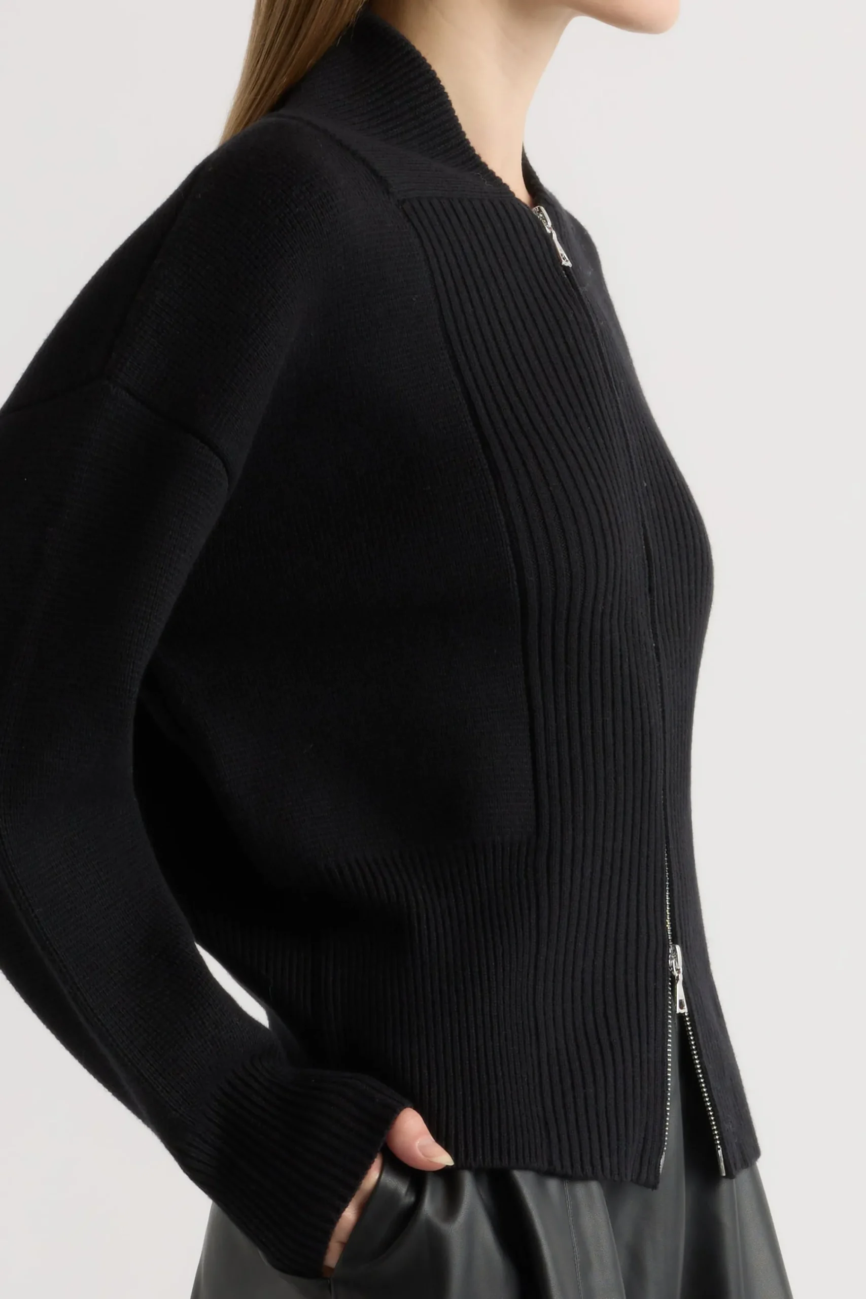 Brilliant Wise Corporation Limited Manning Organic Cotton-Wool Zip Cardigan< Sweaters