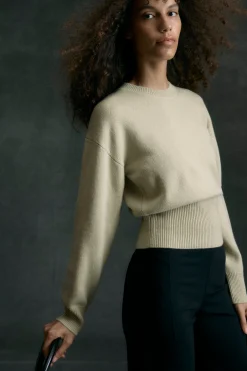 Brilliant Wise Corporation Limited Marielle Wool-Cashmere Blouson Sweater< Sweaters