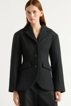 Hua Jia Marina Wool-Blend Sculpted Blazer< Outerwear
