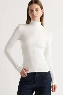 Asia Consultancy Co., Ltd Michi Seam-Detail Turtleneck Tee< Tees|Tops