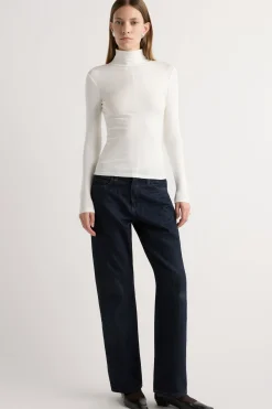 Asia Consultancy Co., Ltd Michi Seam-Detail Turtleneck Tee< Tees|Tops