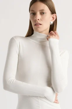 Asia Consultancy Co., Ltd Michi Seam-Detail Turtleneck Tee< Tees|Tops