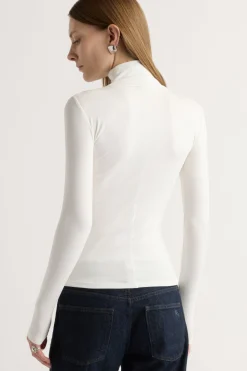 Asia Consultancy Co., Ltd Michi Seam-Detail Turtleneck Tee< Tees|Tops