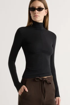 Asia Consultancy Co., Ltd Michi Seam-Detail Turtleneck Tee< Tees|Tops