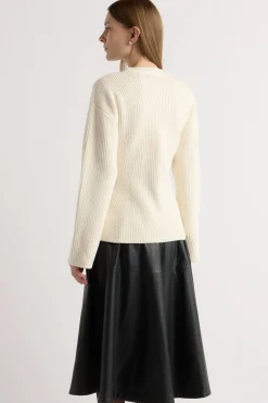 Brilliant Wise Corporation Limited Minali Ribbed Sculpted Sweater< Sweaters