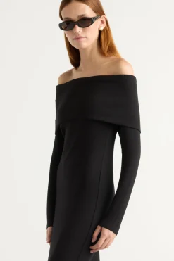 Hua Shang Group (H.K.) Ltd Morgan Split Foldover Jersey Dress< Dresses