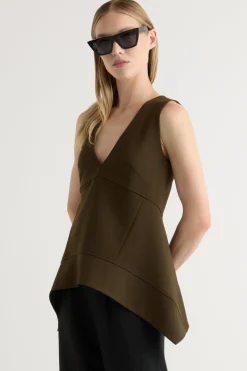 Hua Jia Nakitha Asymmetric-Tunic Hem Blouse< Tops