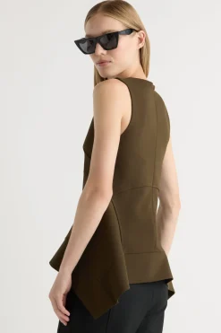 Hua Jia Nakitha Asymmetric-Tunic Hem Blouse< Tops