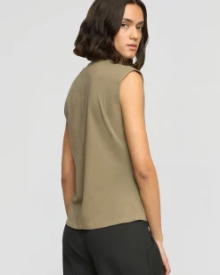 Lever Style LLC Nana Organic Cotton Structured-Shoulder Tee< Tees|Tops