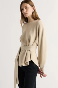 Brilliant Wise Corporation Limited Nara Tie-Front Knit Sweater< Sweaters