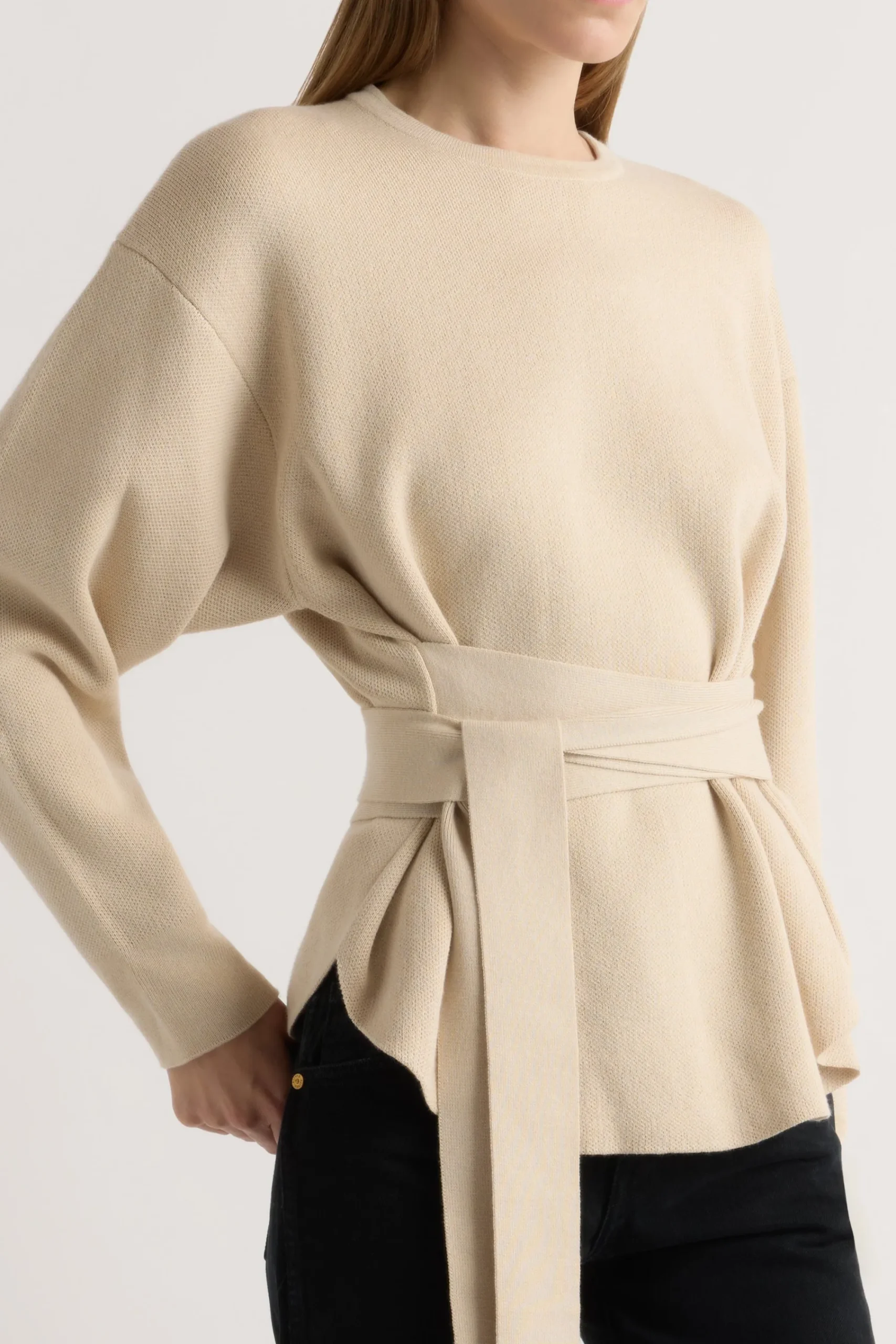 Brilliant Wise Corporation Limited Nara Tie-Front Knit Sweater< Sweaters