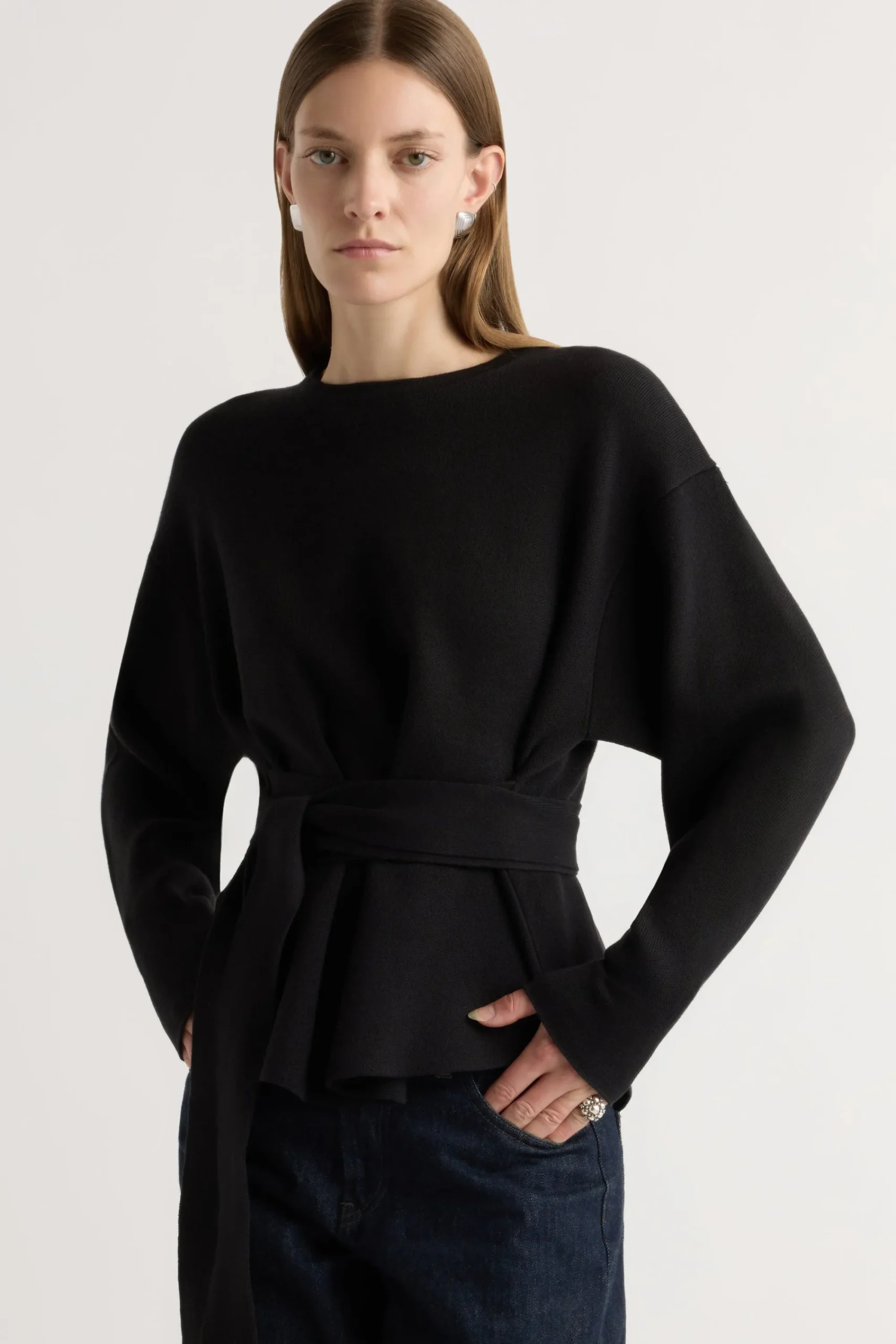 Brilliant Wise Corporation Limited Nara Tie-Front Knit Sweater< Sweaters