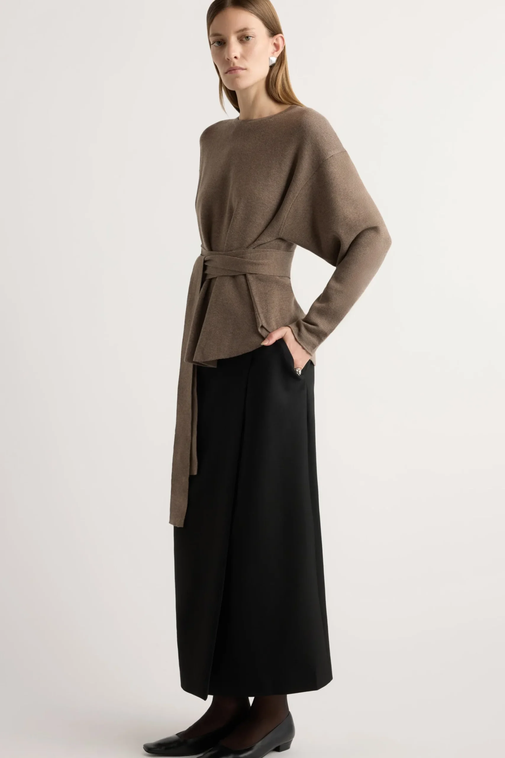 Brilliant Wise Corporation Limited Nara Tie-Front Knit Sweater< Sweaters
