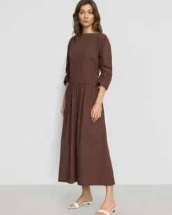 Hua Jia Natalia Cotton Ruched-Detail Dress< Dresses