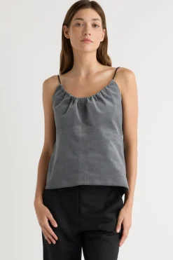 Hua Jia Nefferti Corduroy Ruched Cami< Tops