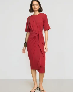 Lever Style LLC Noa Organic Cotton T-Shirt Wrap Dress< Dresses