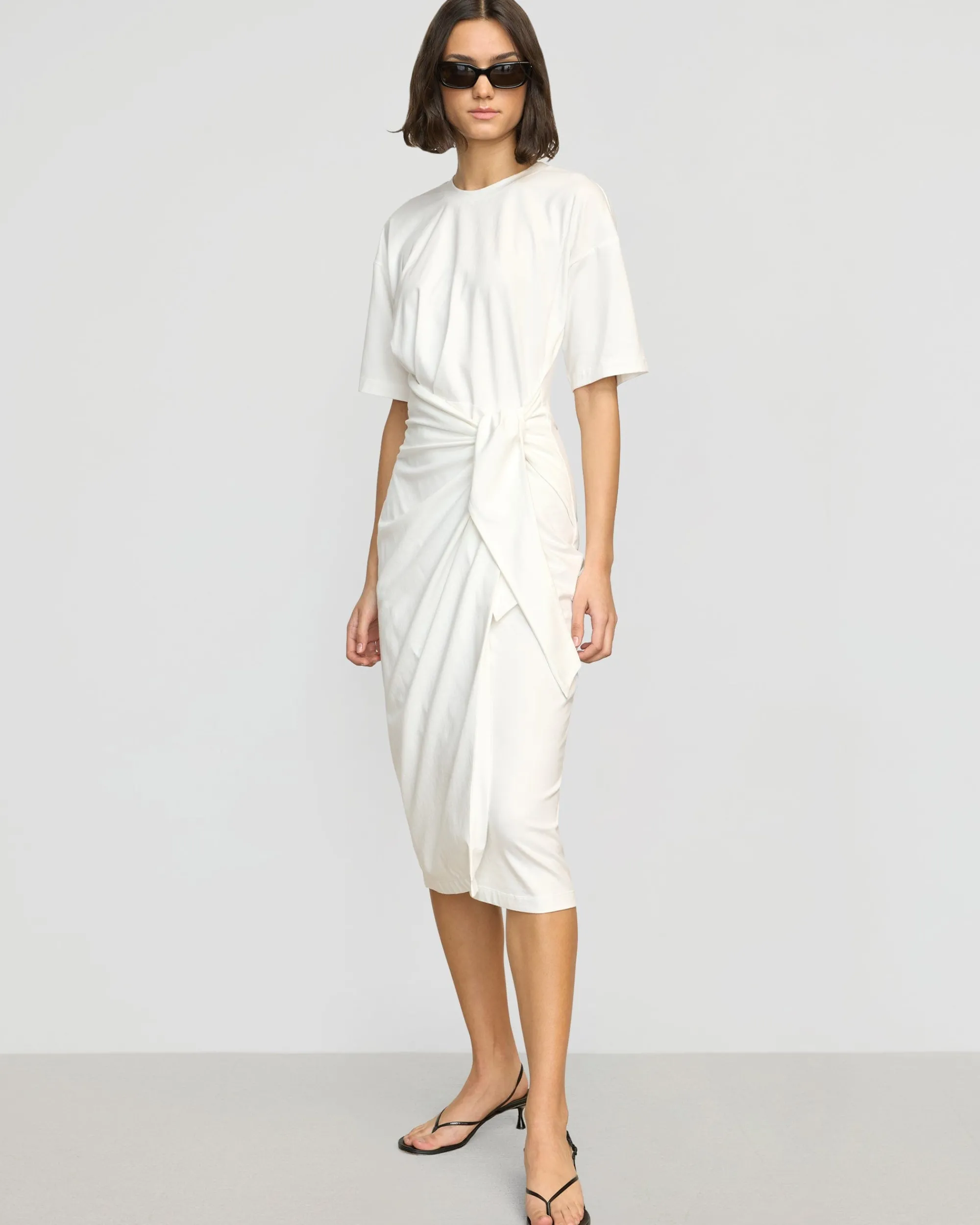 Lever Style LLC Noa Organic Cotton T-Shirt Wrap Dress< Dresses