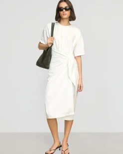 Lever Style LLC Noa Organic Cotton T-Shirt Wrap Dress< Dresses