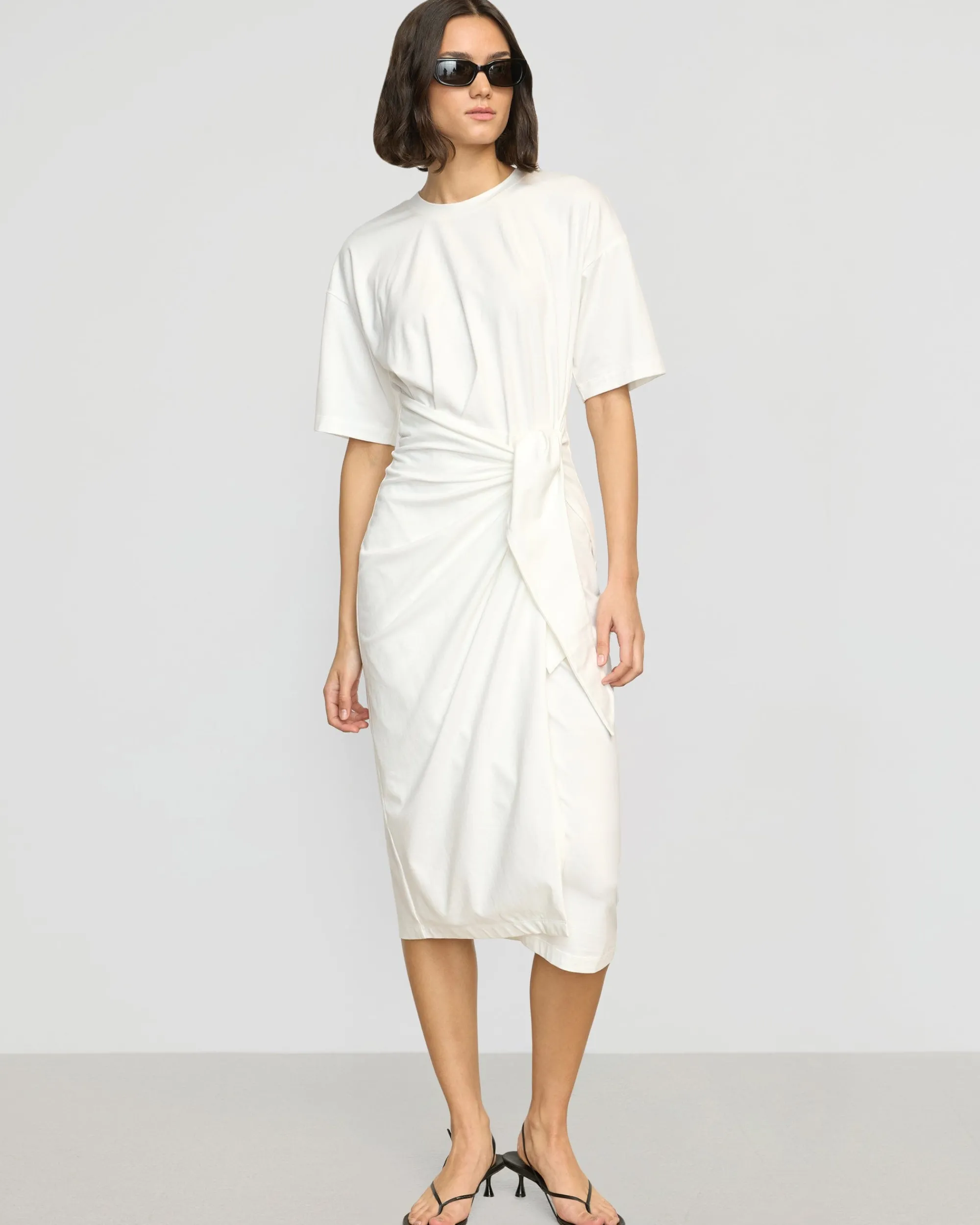 Lever Style LLC Noa Organic Cotton T-Shirt Wrap Dress< Dresses