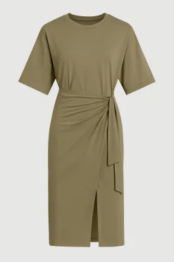 Lever Style LLC Noa Organic Cotton T-Shirt Wrap Dress< Dresses