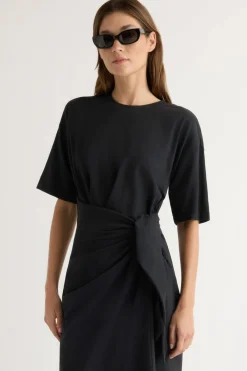 Lever Style LLC Noa Organic Cotton T-Shirt Wrap Dress< Dresses
