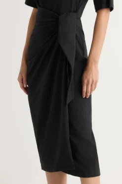 Lever Style LLC Noa Organic Cotton T-Shirt Wrap Dress< Dresses