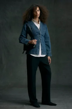 Hua Jia Nuri Tailored Stretch-Waist Pant< Pants