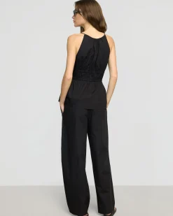 Fashion Apparels Paula Smocked-Waist Organic Cotton Pant< Pants