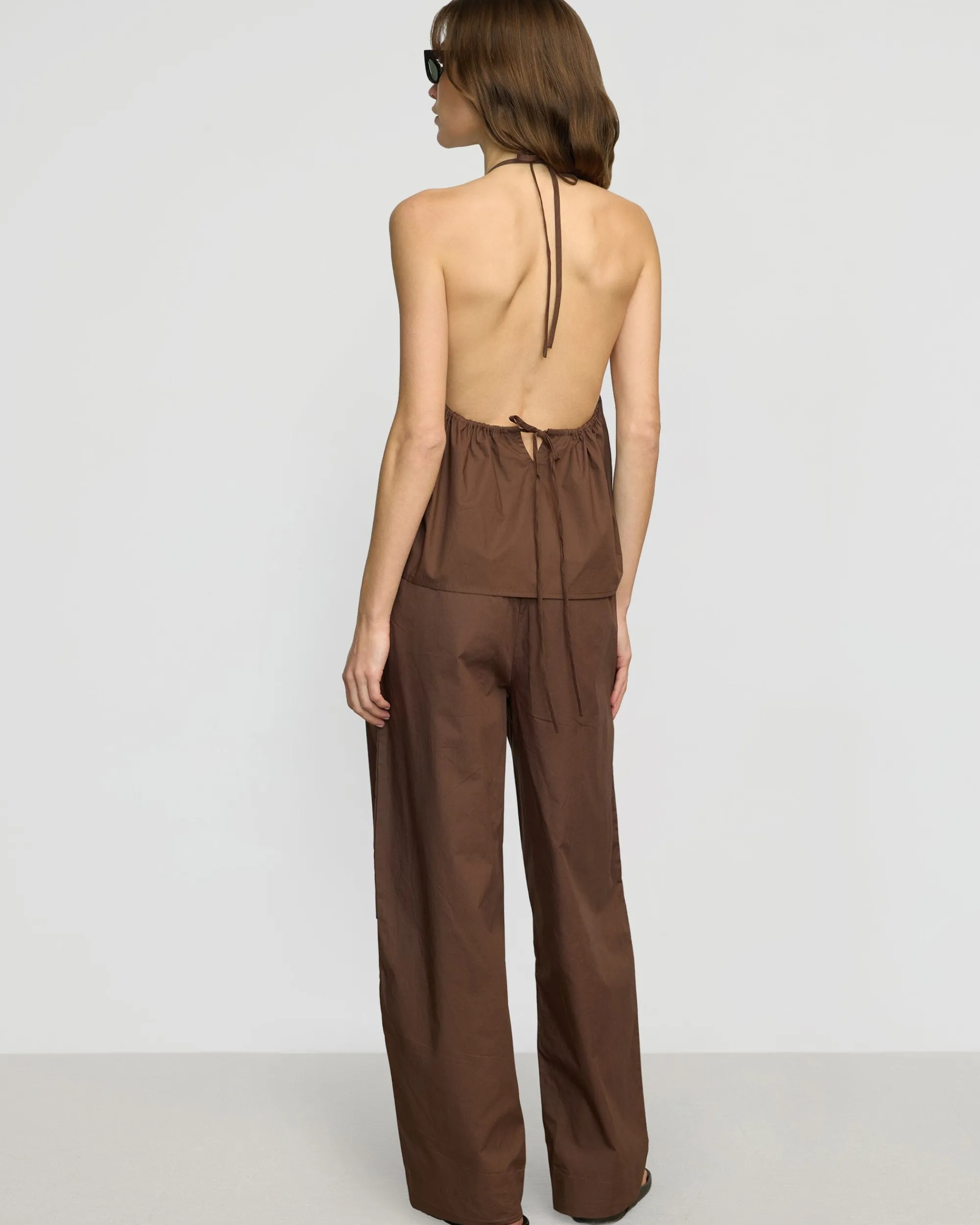 Fashion Apparels Paula Smocked-Waist Organic Cotton Pant< Pants