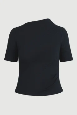 Hua Jia Pauline Ribbed Asymmetric-Neck Top< Sweaters|Tees