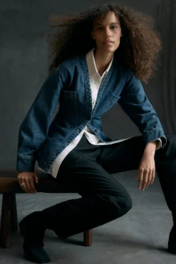 Hua Jia Phoebe Side-Button Tulip-Hem Shirt< Tops