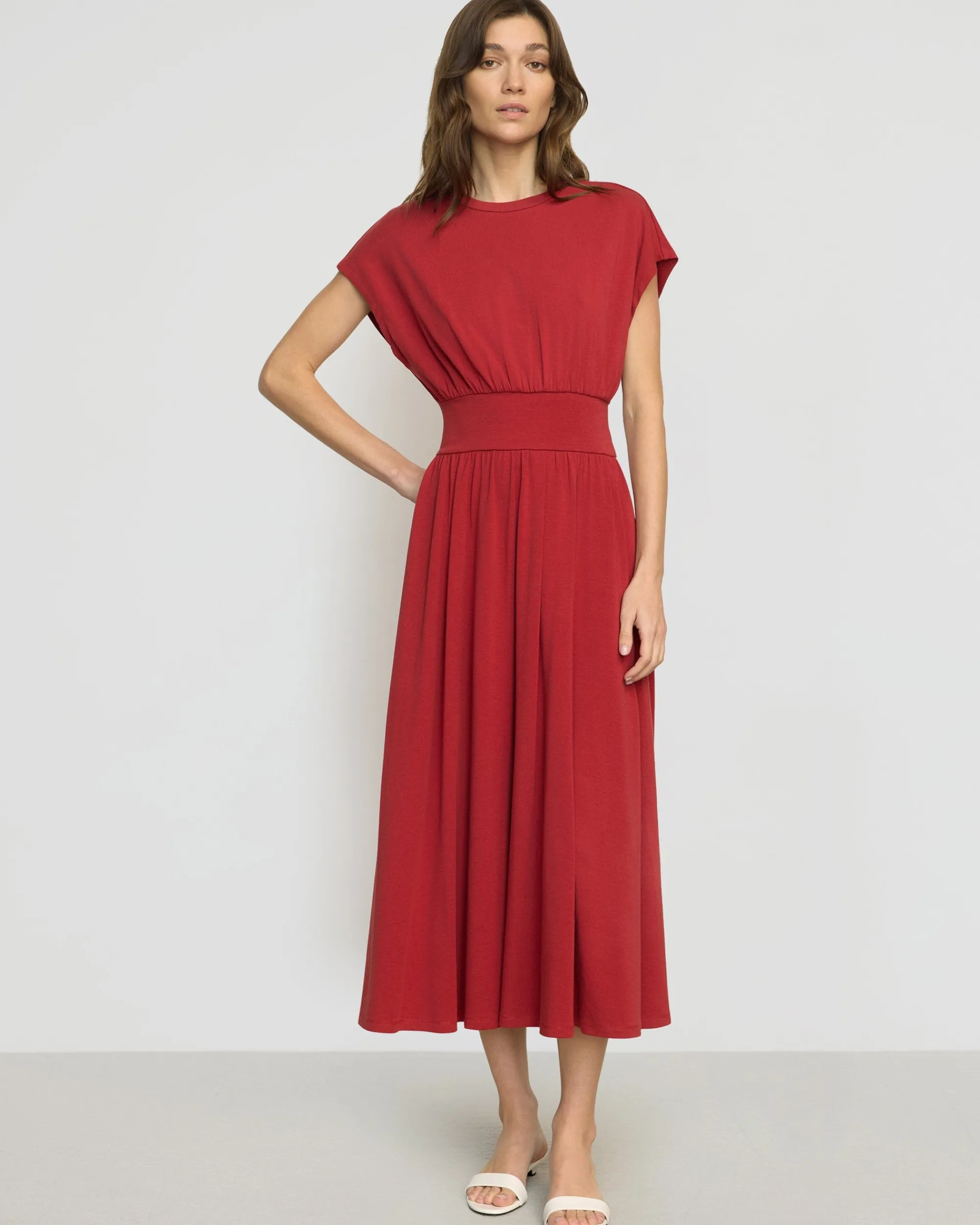 Lever Style LLC Prima Jersey Midi Dress< Dresses