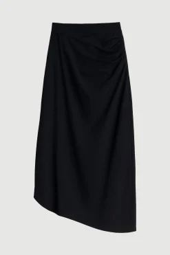 Hua Jia Rita Asymmetric-Hem Shirred Skirt< Skirts