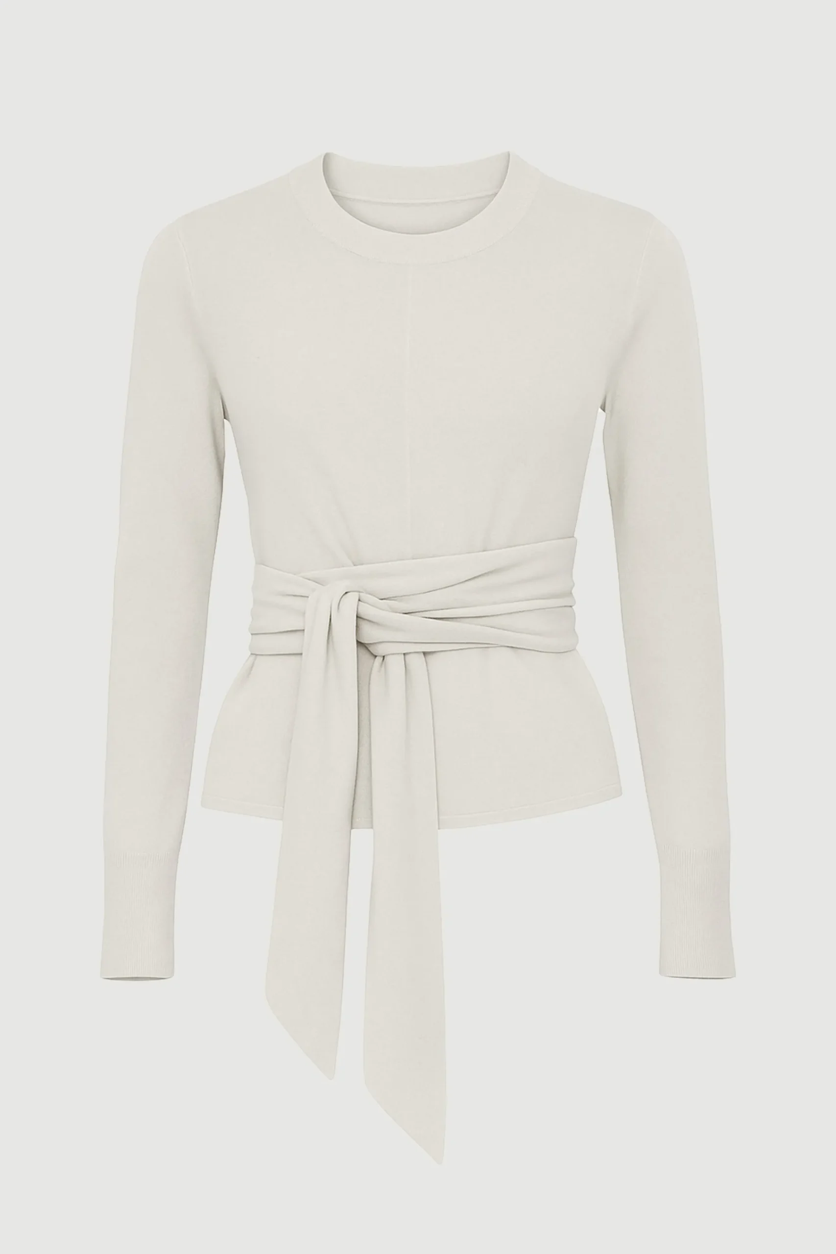 Brilliant Wise Corporation Limited Robin Tie-Front Tencel-Wool Sweater< Sweaters