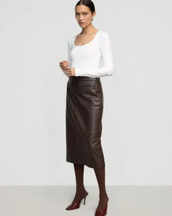 Asia Consultancy Co., Ltd Rosa Ribbed Scoop-Neck Semi-Sheer Tee< Tees|Tops