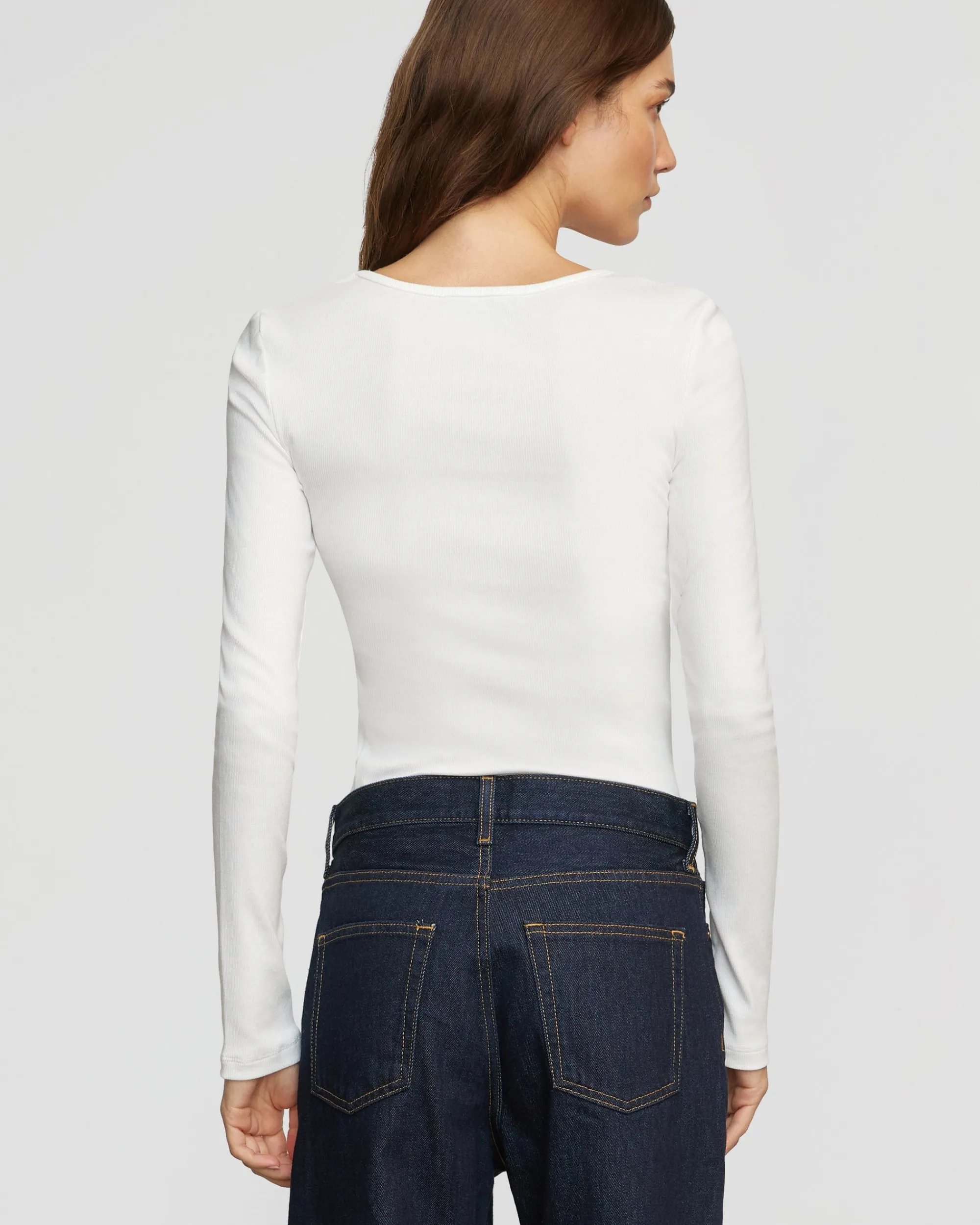 Asia Consultancy Co., Ltd Rosa Ribbed Scoop-Neck Semi-Sheer Tee< Tees|Tops