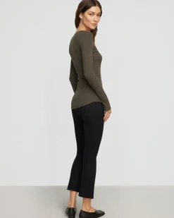 Asia Consultancy Co., Ltd Rosa Ribbed Scoop-Neck Tee< Tees|Tops