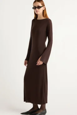 Brilliant Wise Corporation Limited Rosalynn Semi-Sheer Tencel-Blend Knit Dress< Dresses