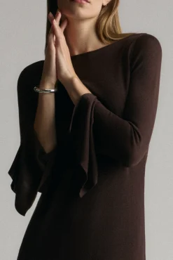 Brilliant Wise Corporation Limited Rosalynn Semi-Sheer Tencel-Blend Knit Dress< Dresses