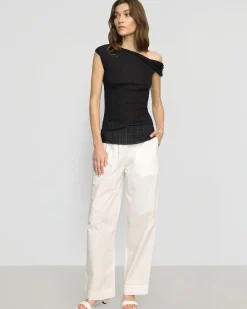 Brilliant Wise Corporation Limited Saba Off-Shoulder Semi-Sheer Knit Top< Sweaters|Tops
