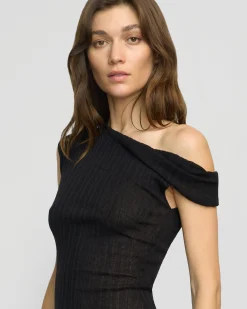 Brilliant Wise Corporation Limited Saba Off-Shoulder Semi-Sheer Knit Top< Sweaters|Tops