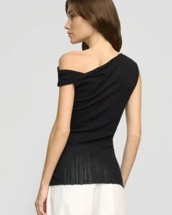 Brilliant Wise Corporation Limited Saba Off-Shoulder Semi-Sheer Knit Top< Sweaters|Tops
