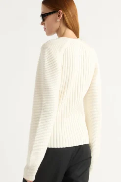 Brilliant Wise Corporation Limited Sanne Ottoman-Knit V-Neck Sweater< Sweaters