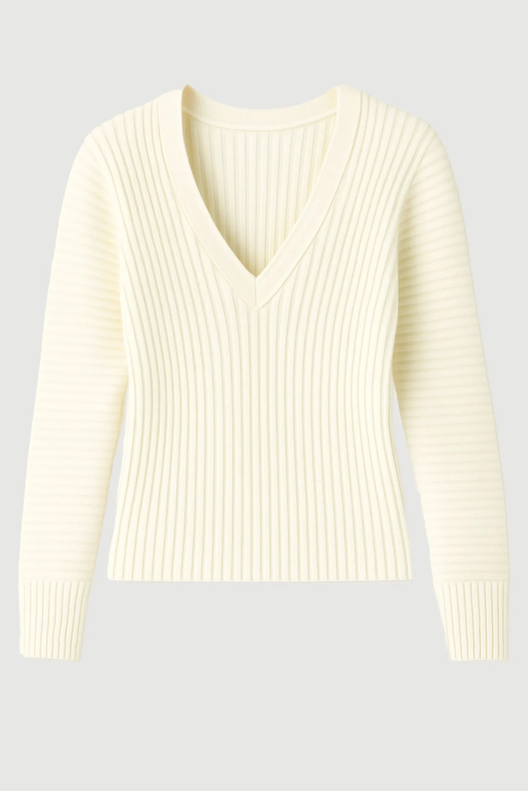 Brilliant Wise Corporation Limited Sanne Ottoman-Knit V-Neck Sweater< Sweaters